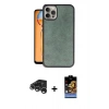 MARSİLYAN™- iPhone 15 Pro Max Kılıf Kıvılcım Işık Serisi - Siyah Buffer Hayalet Cam Ekran Koruyucu + Raze Metal Kamera Lens - GS