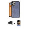 MARSİLYAN™- iPhone 15 Pro Max Kılıf Kıvılcım Işık Serisi - Siyah Buffer Hayalet Cam Ekran Koruyucu + Raze Metal Kamera Lens - GS