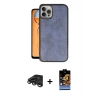 MARSİLYAN™- iPhone 15 Pro Max Kılıf Kıvılcım Işık Serisi - Siyah Buffer Hayalet Cam Ekran Koruyucu + Raze Metal Kamera Lens - TMGI