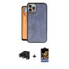MARSİLYAN™- iPhone 15 Pro Max Kılıf Kıvılcım Işık Serisi - Siyah Buffer Hayalet Cam Ekran Koruyucu + Raze Metal Kamera Lens - SH