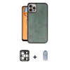 MARSİLYAN™- iPhone 15 Pro Max Kılıf Kıvılcım Işık Serisi - Siyah Joko Magic 5D Cam + PVD Metal Kamera Lens - GS