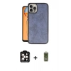 MARSİLYAN™- iPhone 15 Pro Max Kılıf Kıvılcım Işık Serisi - Siyah Joko Magic 5D Hayalet Cam + PVD Metal Kamera Lens - TU