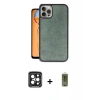 MARSİLYAN™- iPhone 15 Pro Max Kılıf Kıvılcım Işık Serisi - Siyah Joko Magic 5D Hayalet Cam + PVD Metal Kamera Lens - SH
