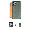 MARSİLYAN™- iPhone 15 Pro Max Kılıf Kıvılcım Işık Serisi - Siyah Joko Magic 5D Hayalet Cam + PVD Metal Kamera Lens - LT