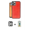 MARSİLYAN™- iPhone 15 Pro Max Kılıf Kıvılcım Işık Serisi - Siyah Polymer Nano Ekran Koruyucu + PVD Metal Kamera Lens - GS