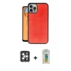 MARSİLYAN™- iPhone 15 Pro Max Kılıf Kıvılcım Işık Serisi - Siyah Polymer Nano Ekran Koruyucu + PVD Metal Kamera Lens - GI