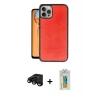 MARSİLYAN™- iPhone 15 Pro Max Kılıf Kıvılcım Işık Serisi - Siyah Polymer Nano Ekran Koruyucu + Raze Metal Kamera Lens - SH