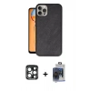 MARSİLYAN™- iPhone 15 Pro Max Kılıf Kıvılcım Işık Serisi - Siyah Vanessa Magic Cam + PVD Metal Kamera Lens - LT