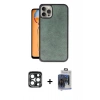 MARSİLYAN™- iPhone 15 Pro Max Kılıf Kıvılcım Işık Serisi - Siyah Vanessa Magic Cam + PVD Metal Kamera Lens - LT