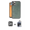 MARSİLYAN™- iPhone 15 Pro Max Kılıf Kıvılcım Işık Serisi - Siyah Vanessa Magic Cam + PVD Metal Kamera Lens - SH