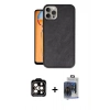 MARSİLYAN™- iPhone 15 Pro Max Kılıf Kıvılcım Işık Serisi - Siyah Vanessa Magic Cam + PVD Metal Kamera Lens - TU