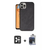 MARSİLYAN™- iPhone 15 Pro Max Kılıf Kıvılcım Işık Serisi - Siyah Vanessa Magic Cam + PVD Metal Kamera Lens - SH