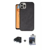 MARSİLYAN™- iPhone 15 Pro Max Kılıf Kıvılcım Işık Serisi - Siyah Vanessa Magic Cam + Raze Metal Kamera Lens - LT