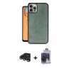 MARSİLYAN™- iPhone 15 Pro Max Kılıf Kıvılcım Işık Serisi - Siyah Vanessa Magic Cam + Raze Metal Kamera Lens - TMGI