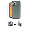 MARSİLYAN™- iPhone 15 Pro Max Kılıf Kıvılcım Işık Serisi - Siyah Vanessa Magic Hayalet Cam + PVD Metal Kamera Lens - GI