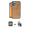 MARSİLYAN™- iPhone 15 Pro Max Kılıf Kıvılcım Işık Serisi - Siyah Vanessa Magic Hayalet Cam + PVD Metal Kamera Lens - GI