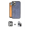 MARSİLYAN™- iPhone 15 Pro Max Kılıf Kıvılcım Işık Serisi - Siyah Vanessa Magic Hayalet Cam + PVD Metal Kamera Lens - GS