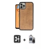 MARSİLYAN™- iPhone 15 Pro Max Kılıf Kıvılcım Işık Serisi - Siyah Vanessa Magic Hayalet Cam + PVD Metal Kamera Lens - SH