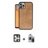MARSİLYAN™- iPhone 15 Pro Max Kılıf Kıvılcım Işık Serisi - Siyah Vanessa Magic Hayalet Cam + PVD Metal Kamera Lens - GS