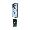 MARSİLYAN™- iPhone 15 Pro Max Kılıf Kıvılcım Modern Koleksiyonu - Şeffaf 360 Full Body Arka Koruyucu