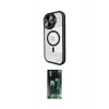 MARSİLYAN™- iPhone 15 Pro Max Kılıf Kıvılcım Modern Koleksiyonu - Şeffaf 360 Full Body Arka Koruyucu