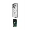 MARSİLYAN™- iPhone 15 Pro Max Kılıf Kıvılcım Modern Koleksiyonu - Şeffaf 360 Full Body Arka Koruyucu
