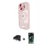 MARSİLYAN™- iPhone 15 Pro Max Kılıf Kıvılcım Modern Koleksiyonu - Şeffaf 360 Full Body Arka Koruyucu + Raze Metal Kamera Lens - GS