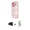 MARSİLYAN™- iPhone 15 Pro Max Kılıf Kıvılcım Modern Koleksiyonu - Şeffaf Pasifik Cam Ekran Koruyucu + Raze Metal Kamera Lens - SH