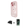 MARSİLYAN™- iPhone 15 Pro Max Kılıf Kıvılcım Modern Koleksiyonu - Siyah 360 Mat Full Body Arka Koruyucu + Raze Metal Kamera Lens - SH