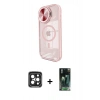 MARSİLYAN™- iPhone 15 Pro Max Kılıf Kıvılcım Modern Koleksiyonu - Siyah 360 Mat Full Body Arka Koruyucu + Siyah PVD Metal Kamera Lens