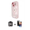 MARSİLYAN™- iPhone 15 Pro Max Kılıf Kıvılcım Modern Koleksiyonu - Siyah 3D Antistatik Mat Seramik Nano Ekran Koruyucu + PVD Metal Kamera Lens - TU