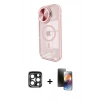 MARSİLYAN™- iPhone 15 Pro Max Kılıf Kıvılcım Modern Koleksiyonu - Siyah 3D Antistatik Mat Seramik Nano Ekran Koruyucu + PVD Metal Kamera Lens - LT