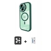MARSİLYAN™- iPhone 15 Pro Max Kılıf Kıvılcım Modern Koleksiyonu - Siyah Bilvis 0.18mm Plus Cam Ekran Koruyucu + Siyah PVD Metal Kamera Lens