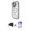 MARSİLYAN™- iPhone 15 Pro Max Kılıf Kıvılcım Modern Koleksiyonu - Siyah Bilvis 5in1 3D Magic Cam Ekran Koruyucu + Raze Metal Kamera Lens - LT