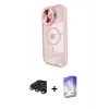 MARSİLYAN™- iPhone 15 Pro Max Kılıf Kıvılcım Modern Koleksiyonu - Siyah Bilvis 5in1 3D Magic Cam Ekran Koruyucu + Raze Metal Kamera Lens - LT