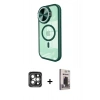 MARSİLYAN™- iPhone 15 Pro Max Kılıf Kıvılcım Modern Koleksiyonu - Siyah Bilvis Hayalet Cam Ekran Koruyucu + PVD Metal Kamera Lens - GI