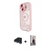 MARSİLYAN™- iPhone 15 Pro Max Kılıf Kıvılcım Modern Koleksiyonu - Siyah Bilvis Hayalet Cam Ekran Koruyucu + Raze Metal Kamera Lens - LT