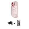 MARSİLYAN™- iPhone 15 Pro Max Kılıf Kıvılcım Modern Koleksiyonu - Siyah Bilvis Hayalet Cam Ekran Koruyucu + Raze Metal Kamera Lens - SH