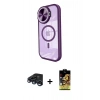 MARSİLYAN™- iPhone 15 Pro Max Kılıf Kıvılcım Modern Koleksiyonu - Siyah Buffer Cam Ekran Koruyucu + Raze Metal Kamera Lens - LT