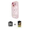 MARSİLYAN™- iPhone 15 Pro Max Kılıf Kıvılcım Modern Koleksiyonu - Siyah Buffer Cam Ekran Koruyucu + PVD Metal Kamera Lens - TU