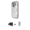 MARSİLYAN™- iPhone 15 Pro Max Kılıf Kıvılcım Modern Koleksiyonu - Siyah Joko Magic 5D Cam + Raze Metal Kamera Lens - TMGI