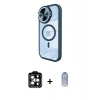 MARSİLYAN™- iPhone 15 Pro Max Kılıf Kıvılcım Modern Koleksiyonu - Siyah Joko Magic 5D Cam + PVD Metal Kamera Lens - TU