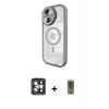 MARSİLYAN™- iPhone 15 Pro Max Kılıf Kıvılcım Modern Koleksiyonu - Siyah Joko Magic 5D Hayalet Cam + PVD Metal Kamera Lens - GI