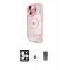 MARSİLYAN™- iPhone 15 Pro Max Kılıf Kıvılcım Modern Koleksiyonu - Siyah Joko Magic 5D Hayalet Cam + PVD Metal Kamera Lens - GS