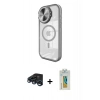 MARSİLYAN™- iPhone 15 Pro Max Kılıf Kıvılcım Modern Koleksiyonu - Siyah Polymer Nano Ekran Koruyucu + Raze Metal Kamera Lens - LT