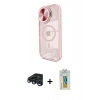 MARSİLYAN™- iPhone 15 Pro Max Kılıf Kıvılcım Modern Koleksiyonu - Siyah Polymer Nano Ekran Koruyucu + Raze Metal Kamera Lens - LT