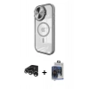 MARSİLYAN™- iPhone 15 Pro Max Kılıf Kıvılcım Modern Koleksiyonu - Siyah Vanessa Magic Cam + Raze Metal Kamera Lens - GS