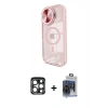 MARSİLYAN™- iPhone 15 Pro Max Kılıf Kıvılcım Modern Koleksiyonu - Siyah Vanessa Magic Cam + PVD Metal Kamera Lens - LT