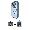 MARSİLYAN™- iPhone 15 Pro Max Kılıf Kıvılcım Modern Koleksiyonu - Siyah Vanessa Magic Cam + PVD Metal Kamera Lens - TU