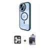 MARSİLYAN™- iPhone 15 Pro Max Kılıf Kıvılcım Modern Koleksiyonu - Siyah Vanessa Magic Cam + PVD Metal Kamera Lens - GS